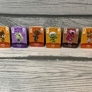 Animal Crossing Amiibo Mini NFC Cards lot of 6 Scan in Villagers ACNH bundle